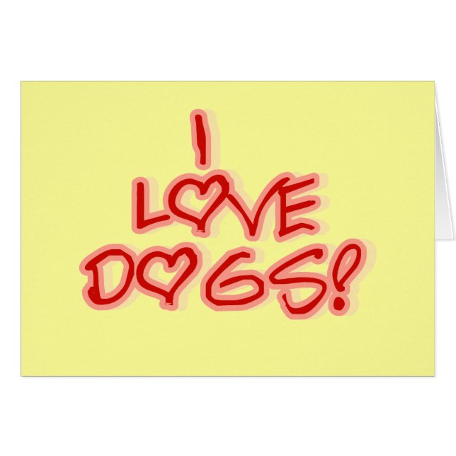 Hearts I Love Dogs Tshirts and Gifts (Front Horizontal)