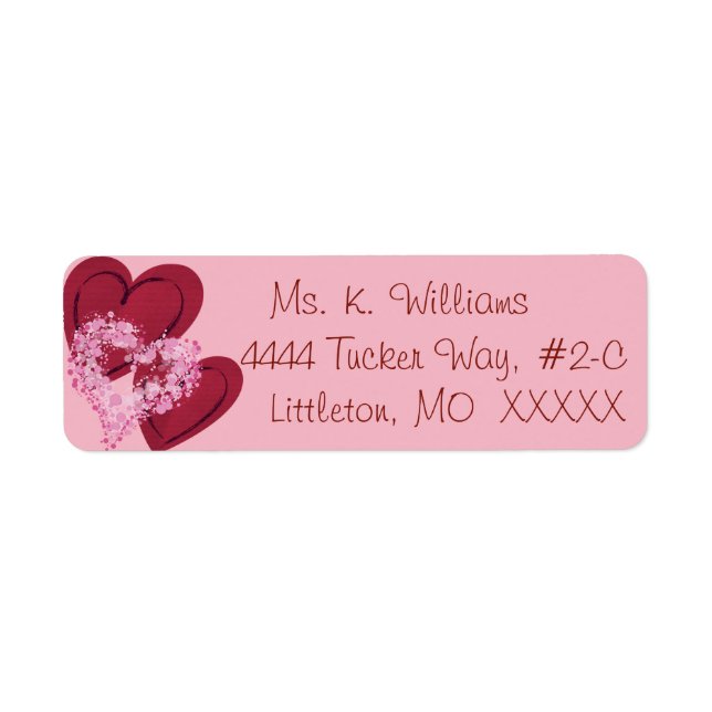 Hearts In Hearts Return Address Label (Front)