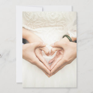 Hearts in Our Hands Wedding Invitation