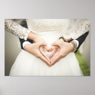 Hearts in Our Hands Wedding Poster