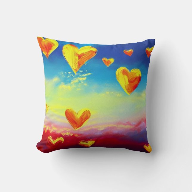 Hearts in the Clouds Pillow (Front)