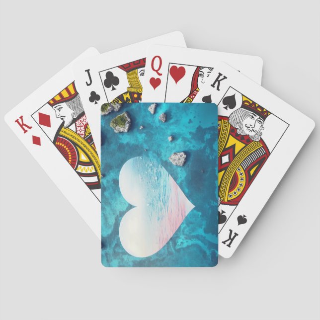 Hearts in the Ocean Playing Cards (Back)