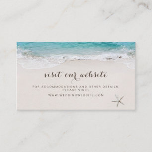 Hearts in the sand beach website Insert card