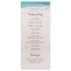 Hearts in the sand beach wedding program
