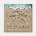Hearts in the Sand Beach Wedding Save the Date