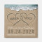 Hearts in the Sand Beach Wedding Save the Date