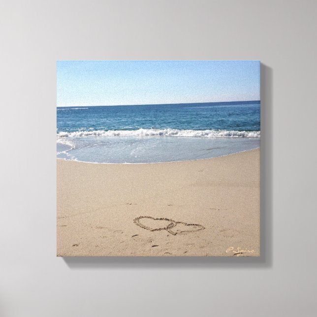 Hearts in the Sand Canvas Print (Front)