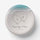 Hearts in the sand destination beach wedding