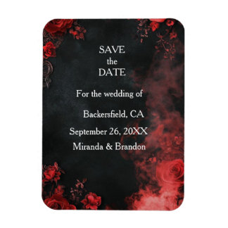 Hearts in the sand destination beach wedding table magnet