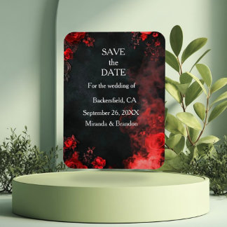 Hearts in the sand destination beach wedding table magnet