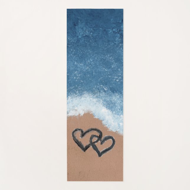 Hearts in the Sand Yoga Mat (Front)