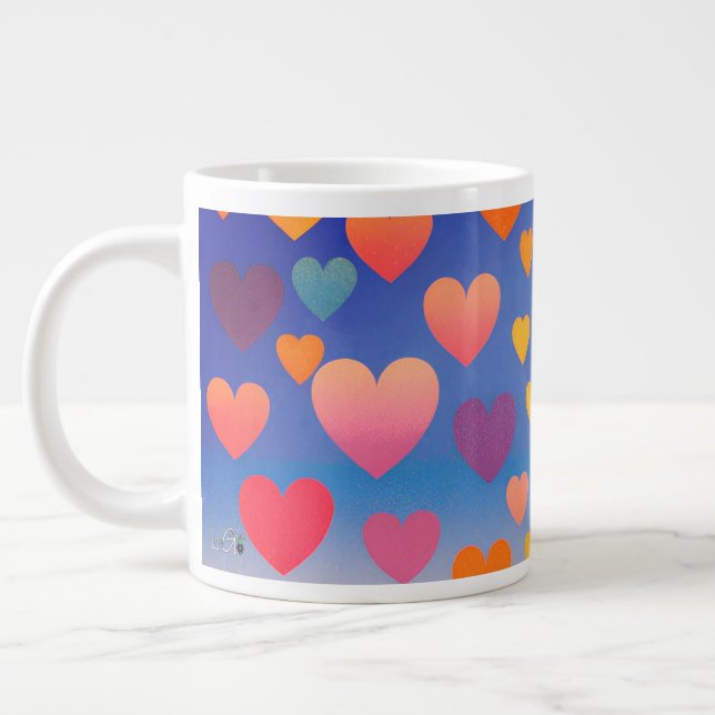 Hearts in The Sky | Large Coffee Mug (Left)