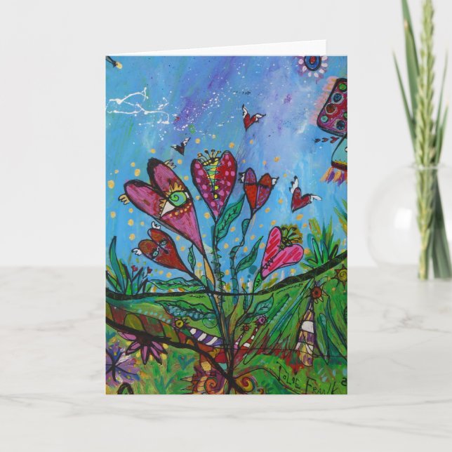 Hearts in Wonderland Holiday Card (Front)