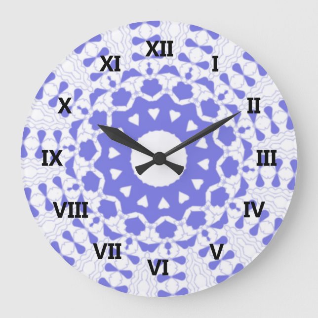 Hearts kaleidoscope Art Large Clock (Front)
