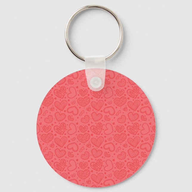 Hearts Keychain Love - Red (Front)