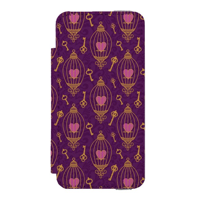 Hearts-keys-pattern Incipio iPhone Wallet Case (Folio Front)
