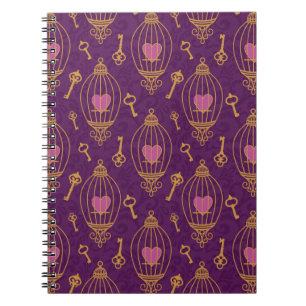 Hearts-keys-pattern Notebook