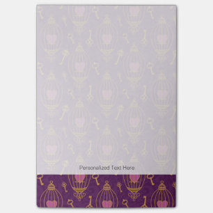 Hearts-keys-pattern Post-it Notes