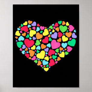Hearts Kids School Valentines Day Girls Boys  Poster