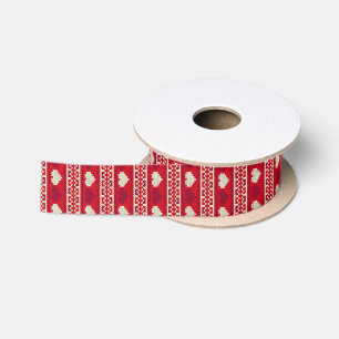 Hearts knitting seamless pattern 1 + your ideas satin ribbon