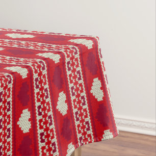 Hearts knitting seamless pattern 1 + your ideas tablecloth