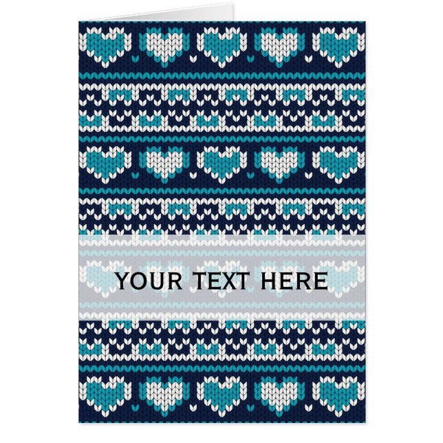 Hearts knitting seamless pattern 2 + your ideas (Front)