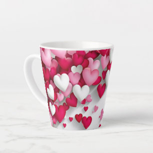 Hearts Latte Mug