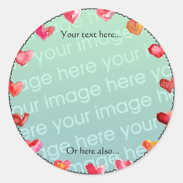 Hearts Line Medium- Make Your Own Stickers (Front)
