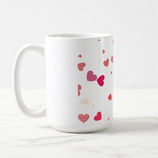 Hearts - love coffee mug (Left)