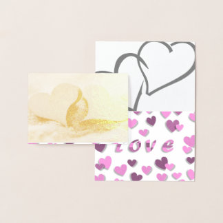 Hearts Love Date Personalise Destiny Destiny'S Foil Card