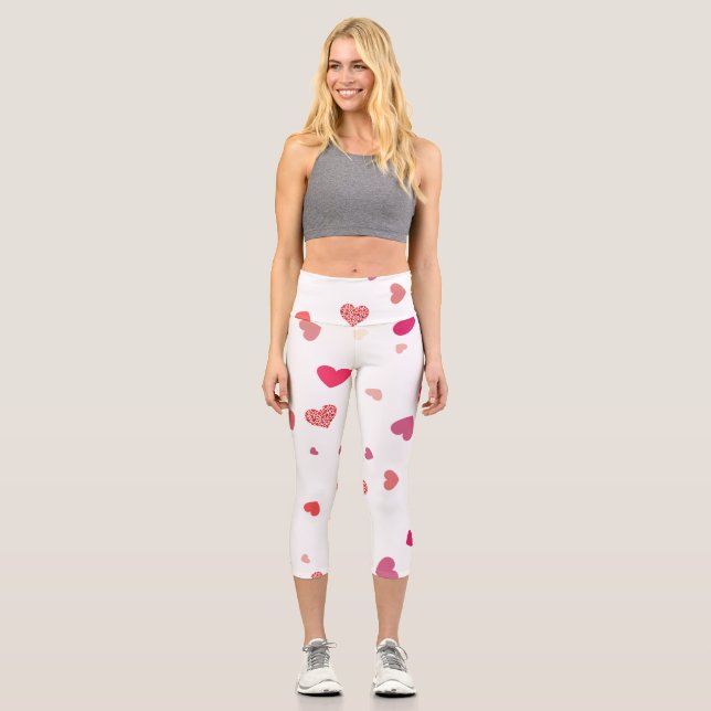 Hearts- love High Waisted Capris (Front)