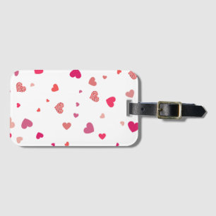 Hearts - love luggage tag