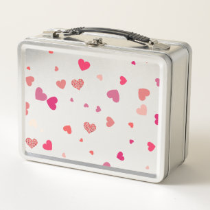 Hearts - love metal lunch box