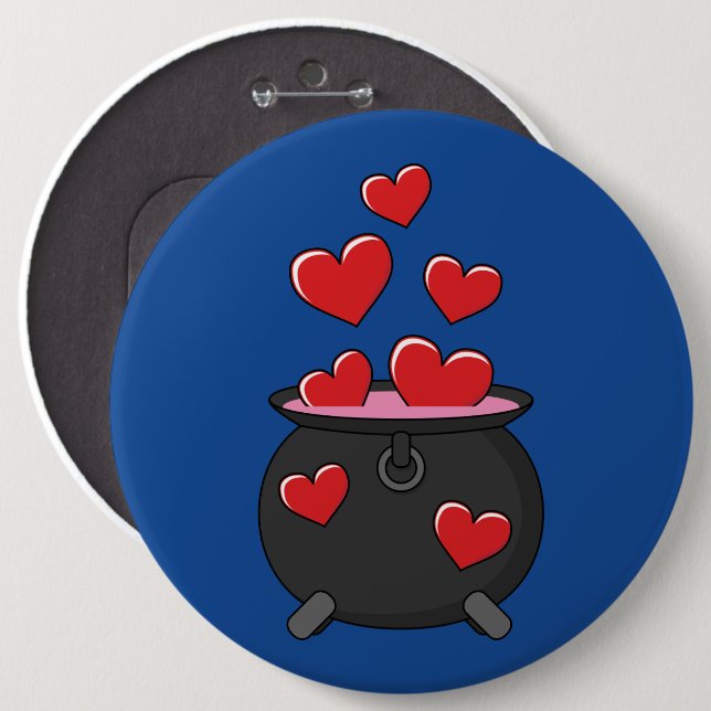 Hearts Love Potion 6 Cm Round Badge (Front & Back)