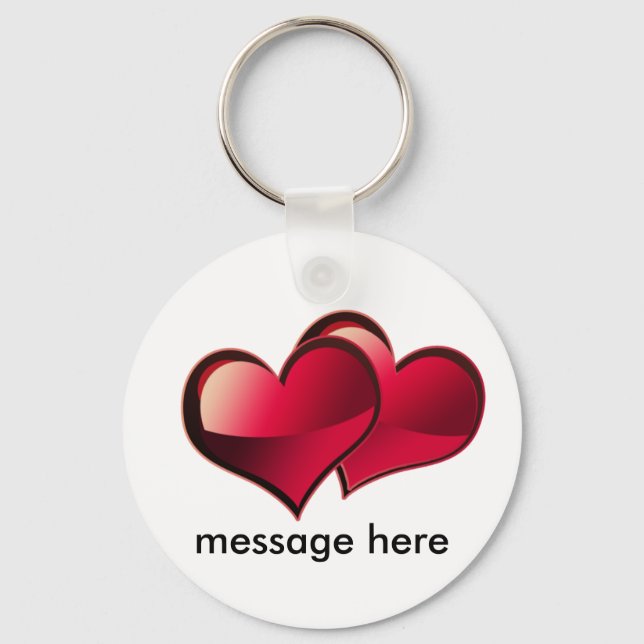 Hearts Love Theme Key Ring (Front)