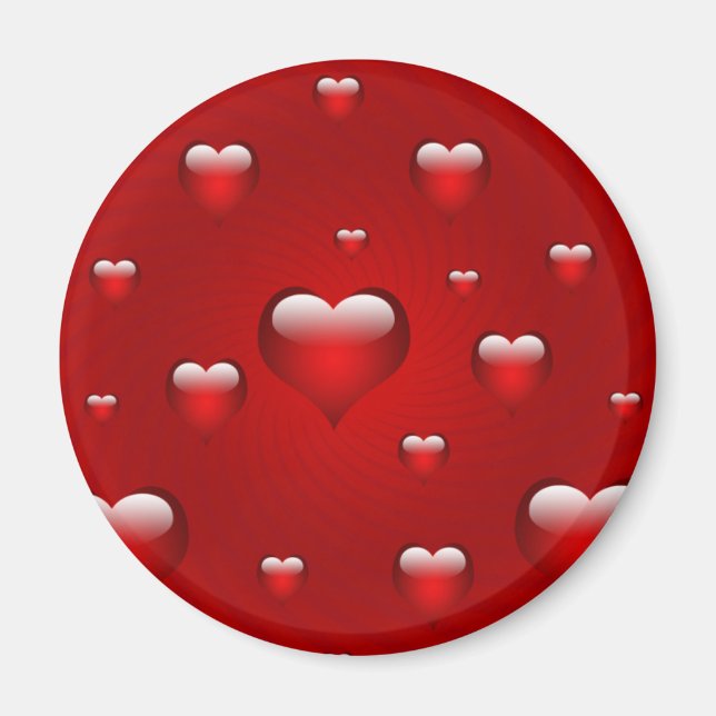 Hearts Love Theme Magnet (Front)