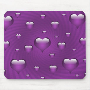 Hearts Love Theme Mouse Mat