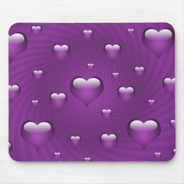 Hearts Love Theme Mouse Mat (Front)