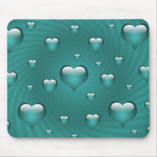 Hearts Love Theme Mouse Mat