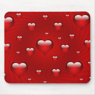 Hearts Love Theme Mouse Mat