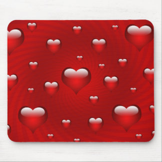 Hearts Love Theme Mouse Mat