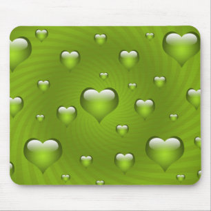 Hearts Love Theme Mouse Mat