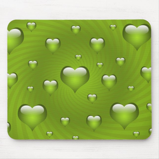 Hearts Love Theme Mouse Mat (Front)