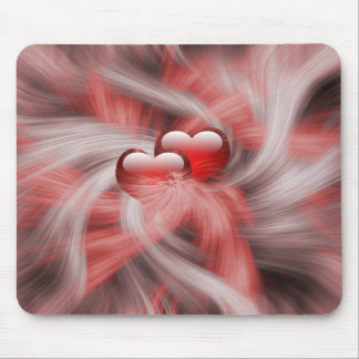 Hearts Love Theme Mouse Mat