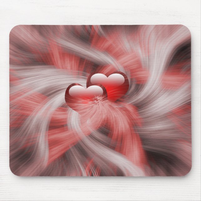 Hearts Love Theme Mouse Mat (Front)