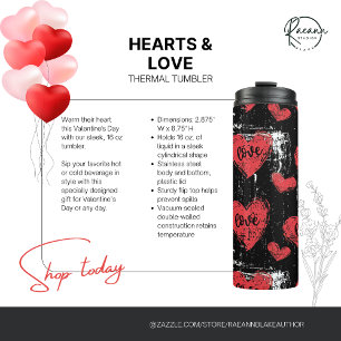 Hearts & Love Thermal Tumbler