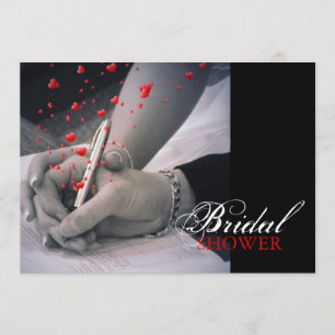 hearts Lovers Las Vegas bridal shower Invitation