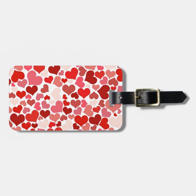 Hearts Luggage Tag (Front Horizontal)