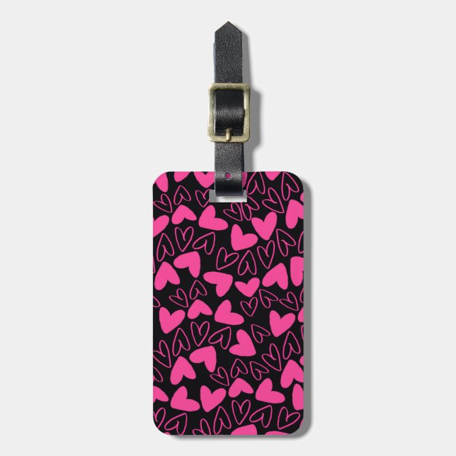 Hearts Luggage Tag (Front Vertical)
