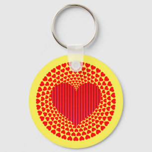 Hearts Mandala Design-25870 Key Ring